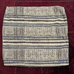 Cisco Blue and Cream Patterned Pillow purchased at ABC Home in NYC